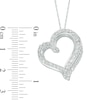 Thumbnail Image 2 of Previously Owned - 1 CT. T.W. Diamond Double Edge Heart Pendant in 10K White Gold