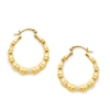 Thumbnail Image 1 of Previously Owned - 20.0mm Bamboo Hoop Earrings in 14K Gold