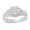 Thumbnail Image 1 of Previously Owned - 3/4 CT. T.W. Princess-Cut Composite Diamond Frame Ring in 10K White Gold