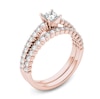 Thumbnail Image 2 of Previously Owned - 1 CT. T.W. Princess-Cut Diamond Bridal Set in 14K Rose Gold