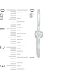 Previously Owned - 3/8 CT. T.W. Diamond Bezel-Set Hoop Earrings in 10K White Gold