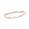 Previously Owned - 1/8 CT. T.W. Marquise and Round Diamond Alternating Anniversary Band in 14K Rose Gold