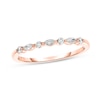 Thumbnail Image 1 of Previously Owned - 1/8 CT. T.W. Marquise and Round Diamond Alternating Anniversary Band in 14K Rose Gold