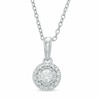 Thumbnail Image 1 of Previously Owned - 1/5 CT. T.W. Diamond Frame Circle Pendant in 10K White Gold
