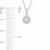 Thumbnail Image 2 of Previously Owned - 1/5 CT. T.W. Diamond Frame Circle Pendant in 10K White Gold