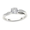 Thumbnail Image 1 of Previously Owned - 3/8 CT. T.W. Diamond Wave Engagement Ring in 14K White Gold