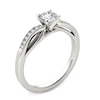 Thumbnail Image 2 of Previously Owned - 3/8 CT. T.W. Diamond Wave Engagement Ring in 14K White Gold