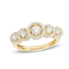 Thumbnail Image 1 of Previously Owned - 1 CT. T.W. Diamond Frame Five Stone Anniversary Band in 14K Gold