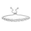 Thumbnail Image 1 of Previously Owned - 1/10 CT. T.W. Diamond "XO" Bolo Bracelet in 10K White Gold - 9.5"