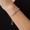 Thumbnail Image 2 of Previously Owned - 1/10 CT. T.W. Diamond "XO" Bolo Bracelet in 10K White Gold - 9.5"