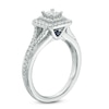 Thumbnail Image 2 of Previously Owned - Vera Wang Love Collection 5/8 CT. T.W. Princess-Cut Diamond Frame Engagement Ring in 14K White Gold