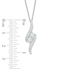 Thumbnail Image 2 of Previously Owned - Ever Us® 3/4 CT. T.W. Two-Stone Diamond Bypass Pendant in 14K White Gold - 19"