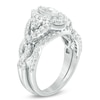 Thumbnail Image 1 of Previously Owned - 1-1/2 CT. T.W. Marquise Diamond Frame Twist Bridal Set in 10K White Gold