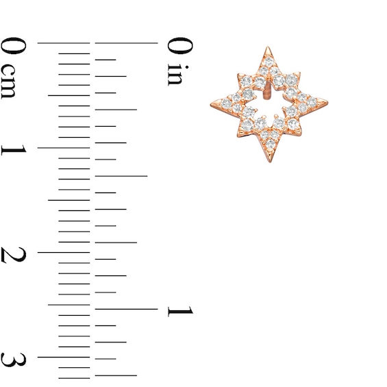Previously Owned - 1/4 CT. T.W. Diamond Open Star Stud Earrings in 10K Rose Gold Previously Owned - 1/4 CT. T.W. Diamond Open Star Stud Earrings in 10K Rose Gold