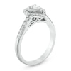 Thumbnail Image 1 of Previously Owned - 1/2 CT. T.W. Pear-Shaped Diamond Double Frame Tiered Engagement Ring in 14K White Gold