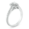 Thumbnail Image 2 of Previously Owned - 1/2 CT. T.W. Pear-Shaped Diamond Double Frame Tiered Engagement Ring in 14K White Gold