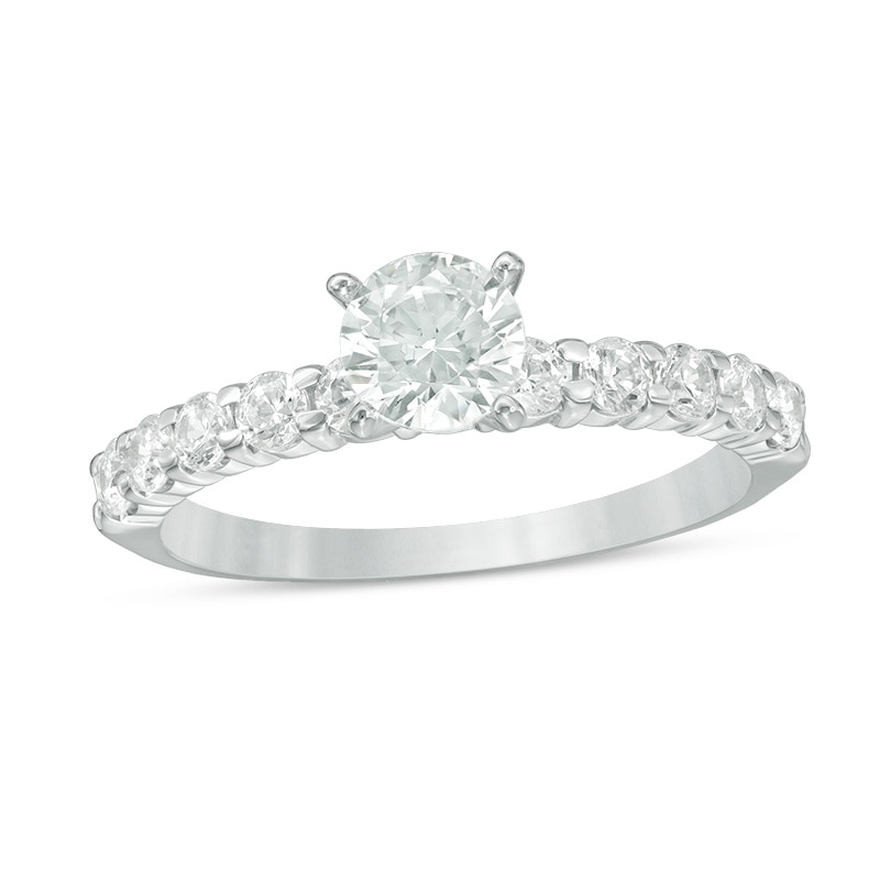 Main Image 1 of Previously Owned - 1 CT. T.W. Diamond Engagement Ring in 14K White Gold