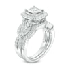 Thumbnail Image 2 of Previously Owned - 1-1/2 CT. T.W. Princess-Cut Diamond Frame Vintage-Style Twist Bridal Set in 14K White Gold