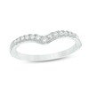 Thumbnail Image 1 of Previously Owned - 1/5 CT. T.W. Diamond Contour Wedding Band in 10K White Gold