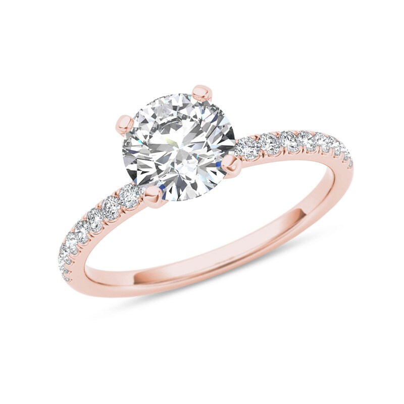 Main Image 1 of Previously Owned - 1 CT. T.W. Diamond Engagement Ring in 14K Rose Gold