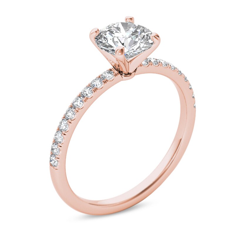 Main Image 2 of Previously Owned - 1 CT. T.W. Diamond Engagement Ring in 14K Rose Gold