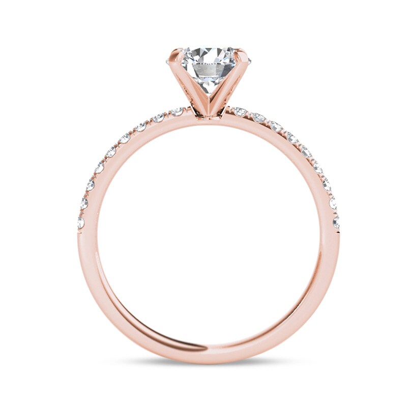 Main Image 3 of Previously Owned - 1 CT. T.W. Diamond Engagement Ring in 14K Rose Gold