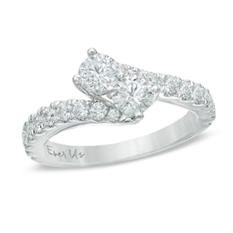 Previously Owned - Ever Us® 1/2 CT. T.W. Two-Stone Diamond Bypass Ring in 14K White Gold