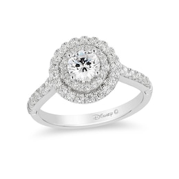 Previously Owned - Enchanted Disney Princess 1 CT. T.W. Diamond Crown Engagement Ring in 14K Two-Tone Gold