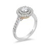 Thumbnail Image 2 of Previously Owned - Enchanted Disney Princess 1 CT. T.W. Diamond Crown Engagement Ring in 14K Two-Tone Gold