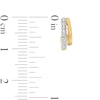 Thumbnail Image 2 of Previously Owned - 1/10 CT. T.W. Diamond J-Hoop Earrings in 10K Gold