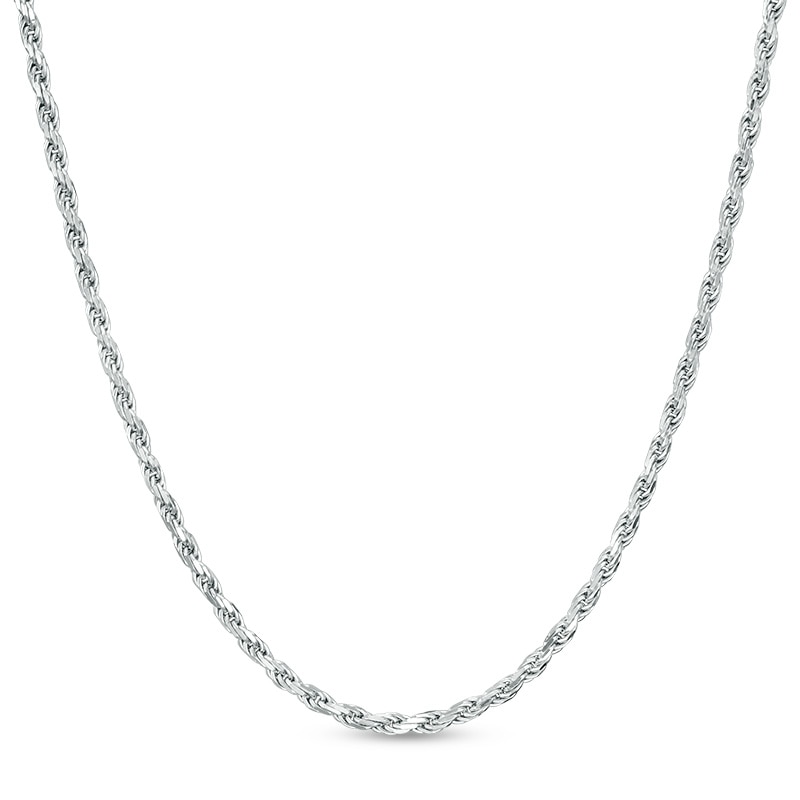 Main Image 1 of Previously Owned - 1.3mm Rope Chain Necklace in Sterling Silver - 20"