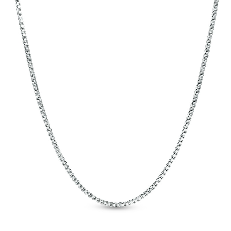 Main Image 1 of Previously Owned - 0.9mm Box Chain Necklace in Sterling Silver - 18"