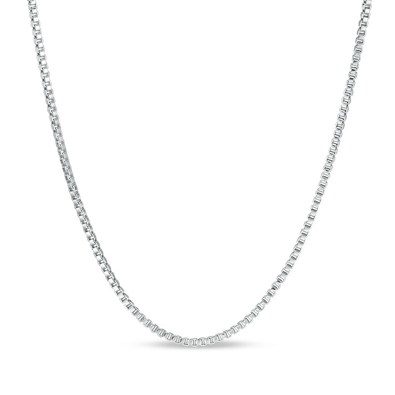 Main Image 1 of Previously Owned - 0.9mm Box Chain Necklace in Sterling Silver - 20"