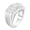 Thumbnail Image 3 of Previously Owned - Men's 1-1/2 CT. T.W. Diamond Vertical Multi-Row Ring in 14K White Gold