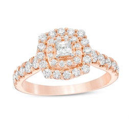Previously Owned - Love's Destiny by Peoples 1-1/4 CT. T.W. Princess-Cut Diamond Engagement Ring in 14K Two-Tone Gold