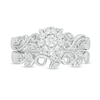 Thumbnail Image 4 of Previously Owned - Perfect Fit 1/3 CT. T.W. Diamond Frame Vine-Shank Interlocking Bridal Set in 10K White Gold