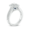 Thumbnail Image 1 of Previously Owned - Vera Wang Love Collection 1 CT. T.W. Emerald-Cut Diamond Double Row Engagement Ring in 14K White Gold