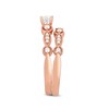 Thumbnail Image 2 of Previously Owned - Adrianna Papell 1/2 CT. T.W. Diamond Vintage-Style Bridal Set in 14K Rose Gold (I/I1)