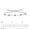 Thumbnail Image 3 of Previously Owned - Vera Wang Love Collection Blue Sapphire and 1/3 CT. T.W. Diamond Bracelet in Sterling Silver
