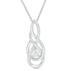 Thumbnail Image 0 of Previously Owned - 1/10 CT. T.W. Diamond Twist Flame Pendant in Sterling Silver