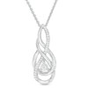 Thumbnail Image 1 of Previously Owned - 1/10 CT. T.W. Diamond Twist Flame Pendant in Sterling Silver