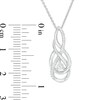 Thumbnail Image 2 of Previously Owned - 1/10 CT. T.W. Diamond Twist Flame Pendant in Sterling Silver