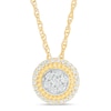 Thumbnail Image 1 of Previously Owned - 1/5 CT. T.W. Composite Diamond Frame Pendant in 10K Gold