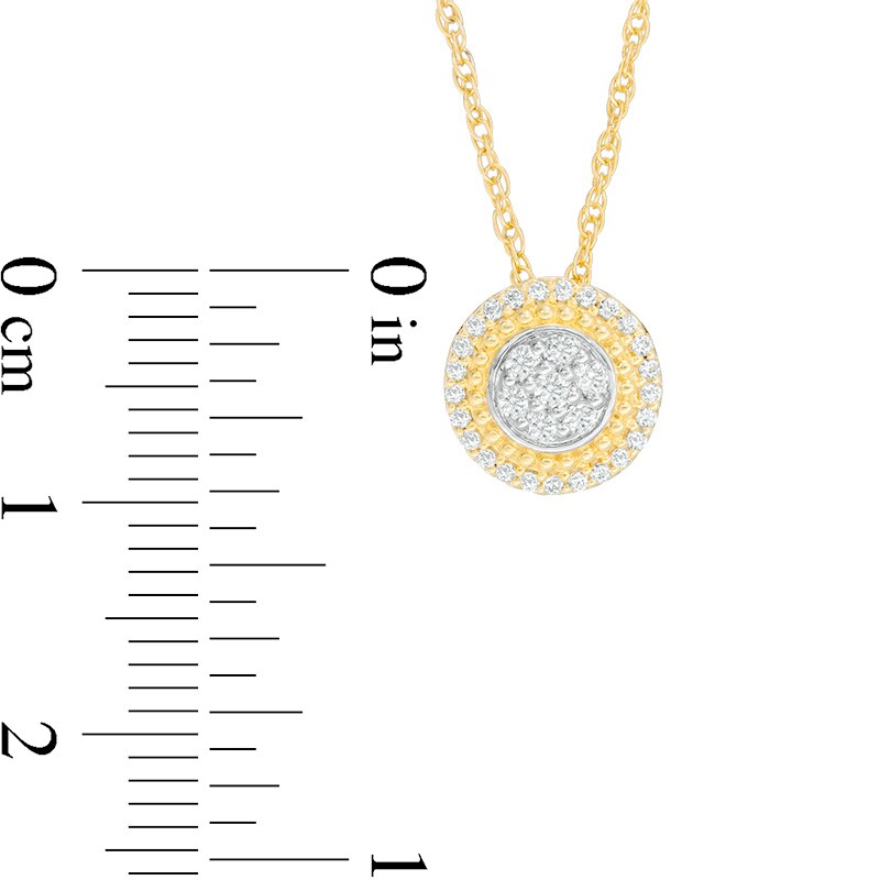 Main Image 2 of Previously Owned - 1/5 CT. T.W. Composite Diamond Frame Pendant in 10K Gold