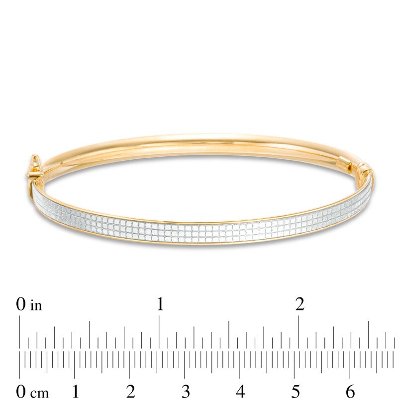 Main Image 2 of Previously Owned - Made in Italy Pavé  Glitter Enamel Bangle in 14K Gold