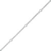 Thumbnail Image 1 of Previously Owned - 1/6 CT. T.W. Diamond Five Stone Station Bracelet in 10K White Gold - 7.5"