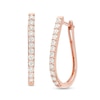 Thumbnail Image 0 of Previously Owned - 1 CT. T.W. Diamond Hoop Earrings in 10K Rose Gold