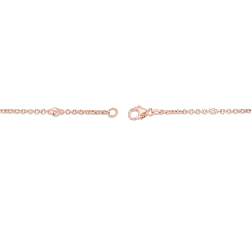 Main Image 2 of Previously Owned - 1/6 CT. T.W. Diamond Five Stone Station Bracelet in 10K Rose Gold - 7.5"