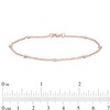 Thumbnail Image 3 of Previously Owned - 1/6 CT. T.W. Diamond Five Stone Station Bracelet in 10K Rose Gold - 7.5"
