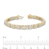 Thumbnail Image 3 of Previously Owned - 4 CT. T.W. Composite Diamond Flower "X" Alternating Bracelet in 10K Gold